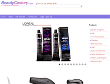 Tablet Screenshot of beautycentury.com